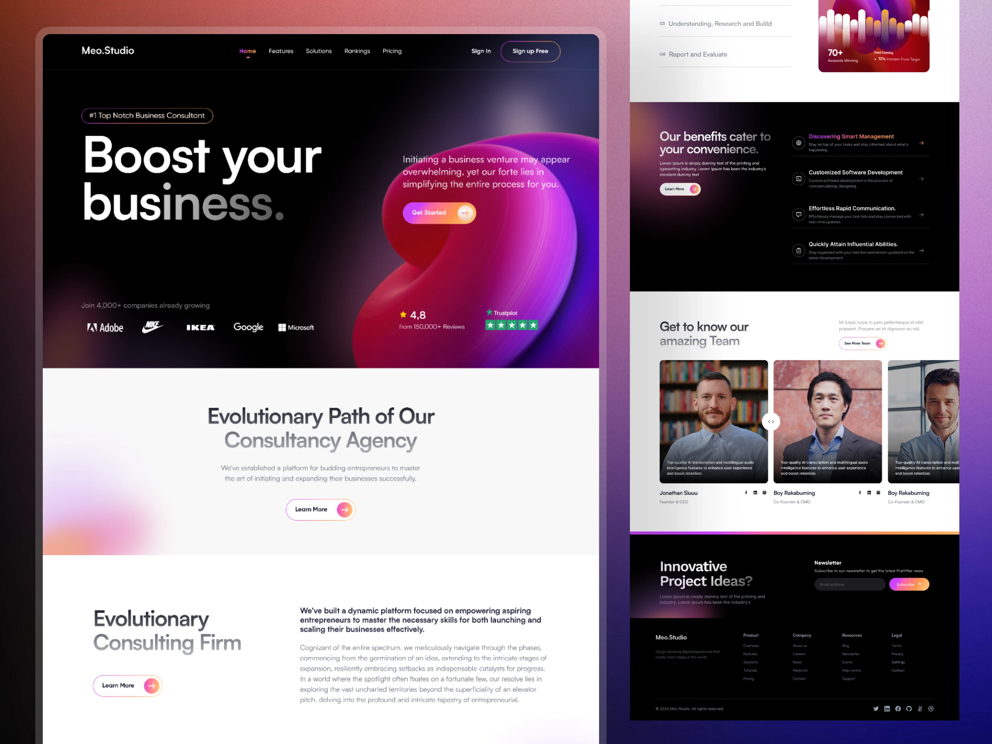Meo.Studio - Business Consultancy Website Design by Oyonx